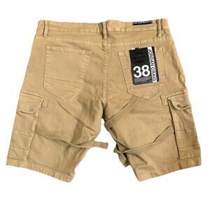 NWT Jordan Craig Legacy Men’s 38 Khaki CAIRO CARGO Utility Strap Shorts Buckle